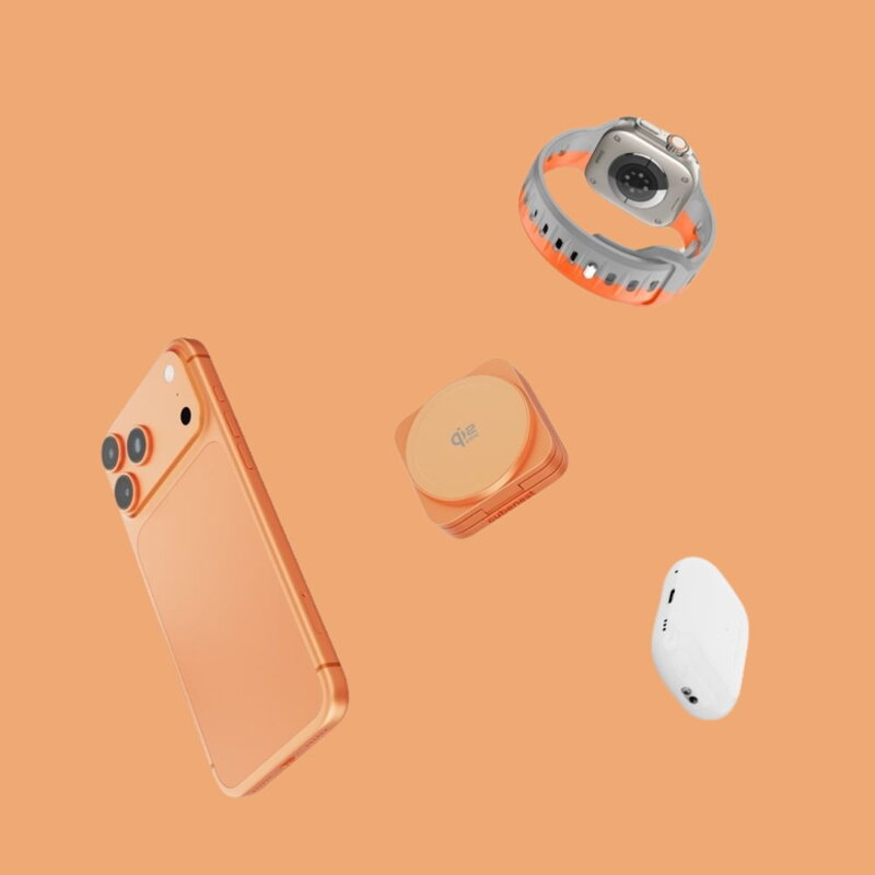 Cubenest Qi2.2 3 az 1-ben Összecsukható vezeték nélküli mágneses narancssárga töltő SQ312 Ultra