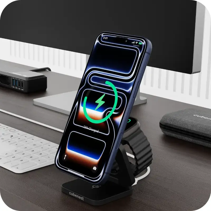 Qi2.2 3 az 1-ben Összecsukható MagSafe töltő