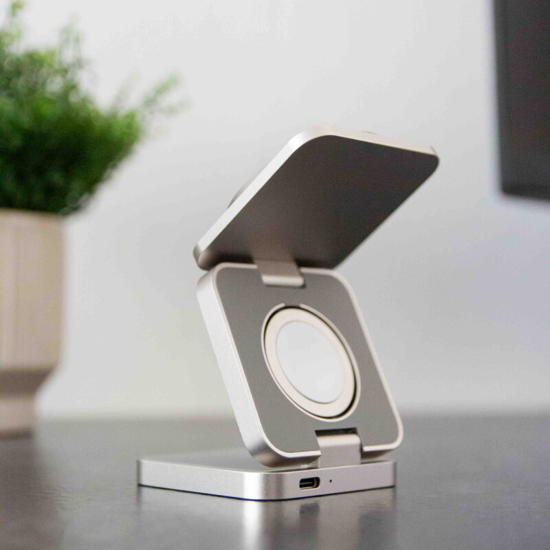 Cubenest Qi2.2 3 az 1-ben Összecsukható vezeték nélküli mágneses titán töltő SQ312 Pro