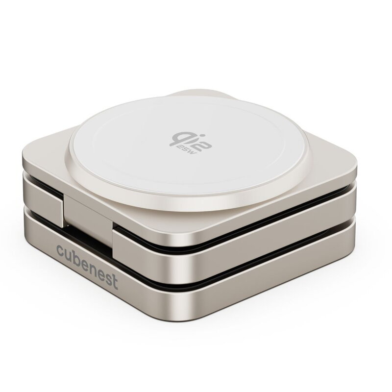 Cubenest Qi2.2 3 az 1-ben Összecsukható vezeték nélküli mágneses titán töltő SQ312 Pro
