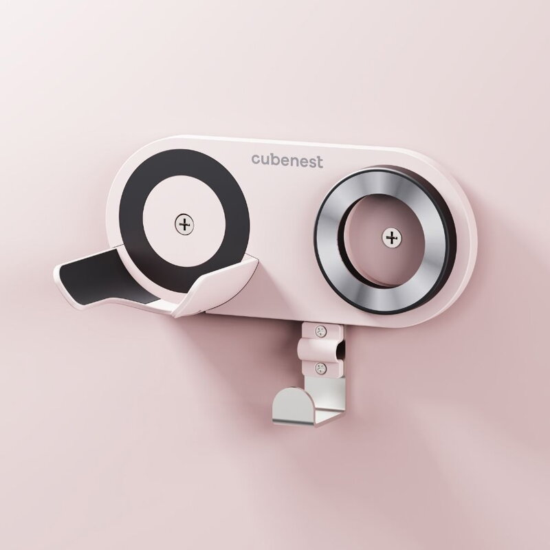 Cubenest SwiftDry SDHD01 mágneses rózsaszín hajszárító tartó