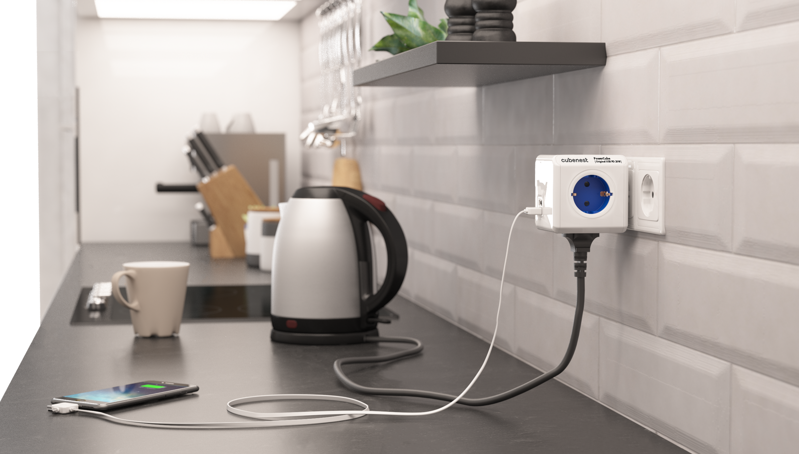 Cubenest PowerCube Original USB A+C PD 20 W kék