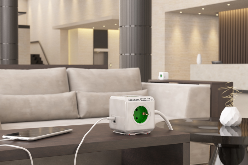 Cubenest PowerCube Extended USB A+C PD 20 W zöld