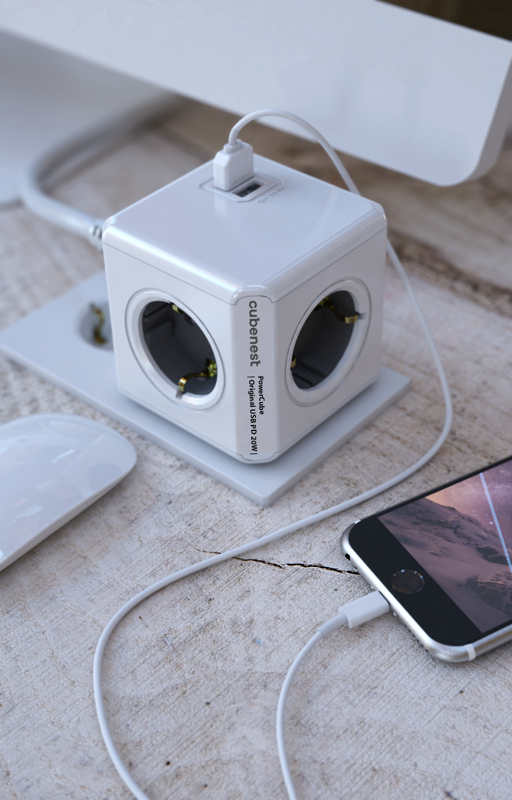 Cubenest PowerCube Original USB A+C PD 20 W szürke