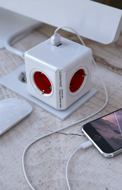 Cubenest PowerCube Original USB A+C PD 20 W piros