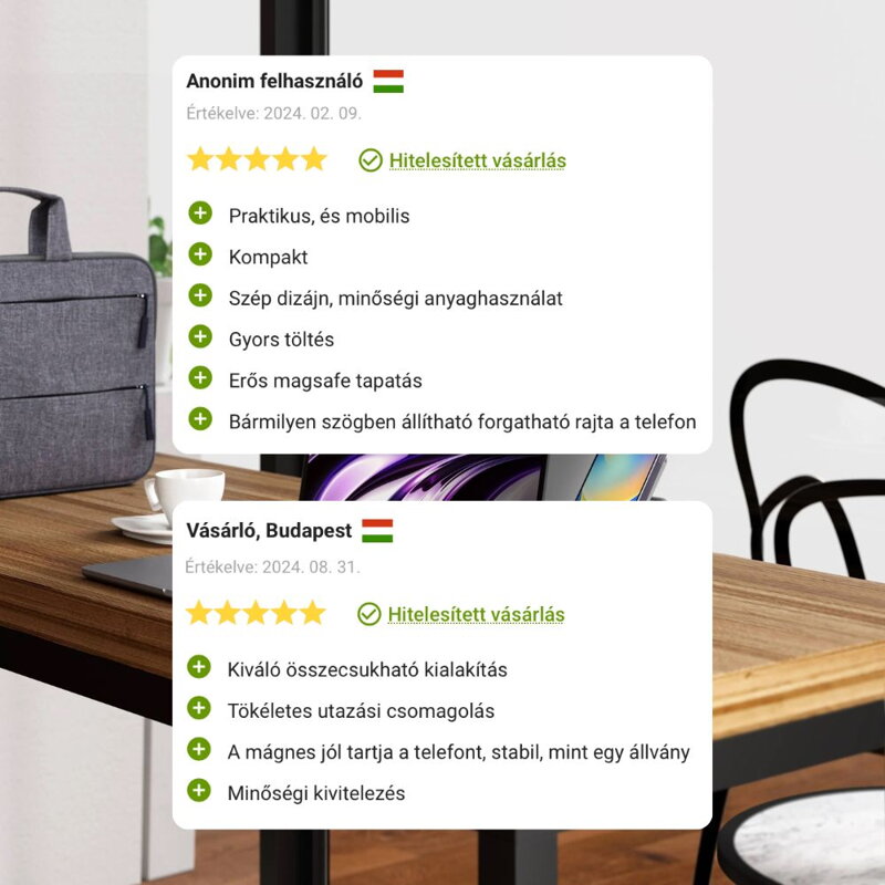 Cubenest 3 az 1-ben Összecsukható vezeték nélküli mágneses fekete töltő S312 Pro